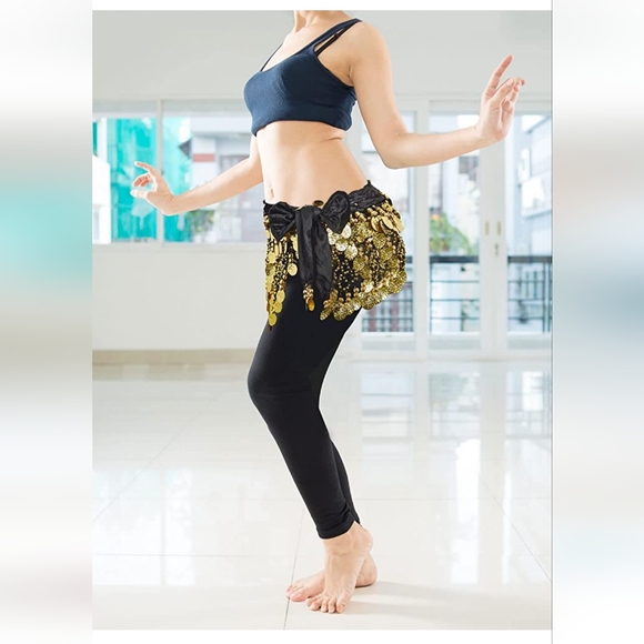 Bellydance Coin Belts - one Color Left- BLUE - Picture 6 of 7